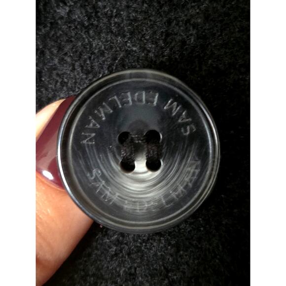 Long Black Women's part Wool coat - Picture 6 of 7